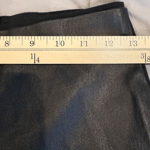 Rag & Bone Lamb Leather Front / Stretch Back Moto Pants Black Back Zip Size 2 - Picture 10 of 14